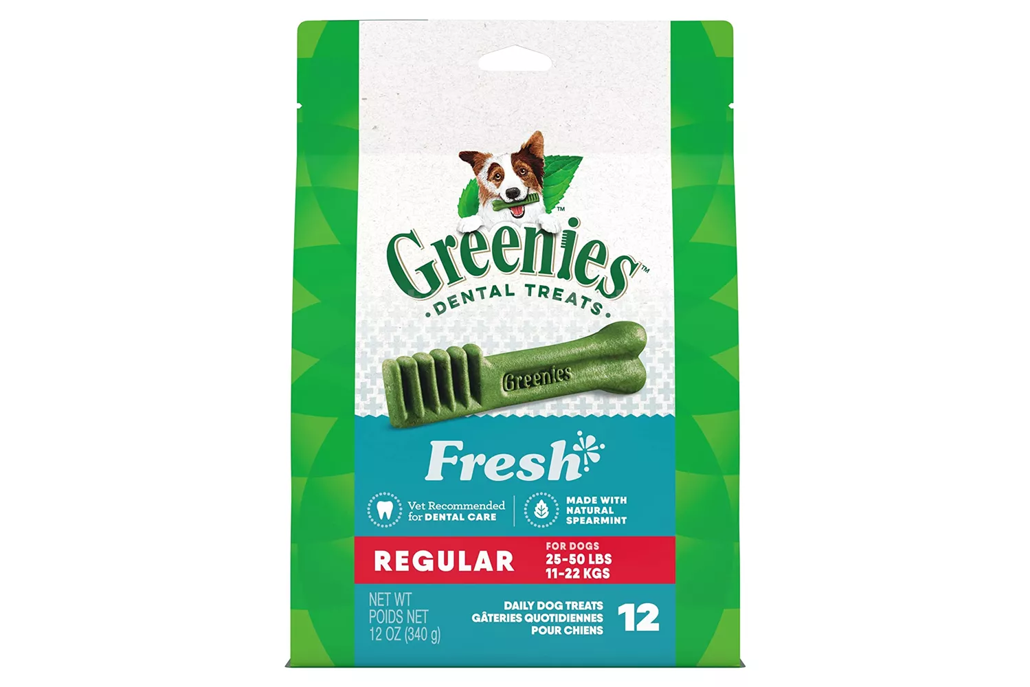 Greenies Regular Natural Dog Dental Care Chews, Fresh Flavor