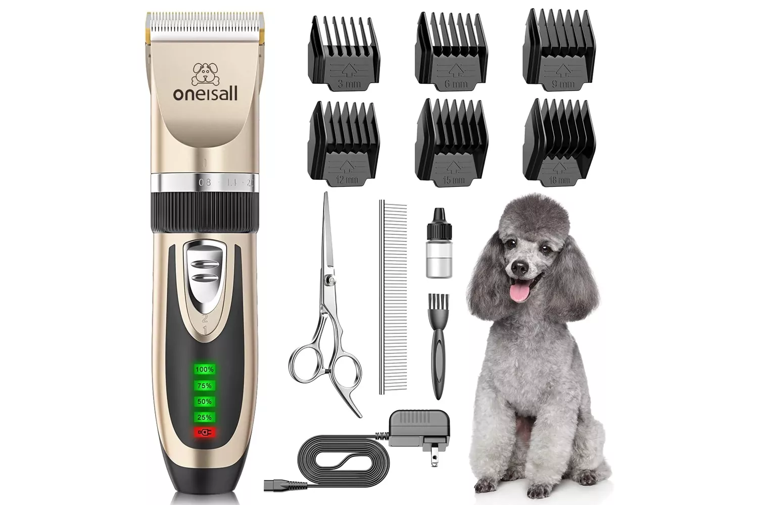 oneisall Cordless Dog Grooming Kit