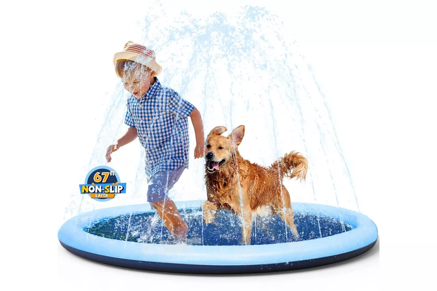 VISTOP Non-Slip Splash Pad for Kids and Dogs